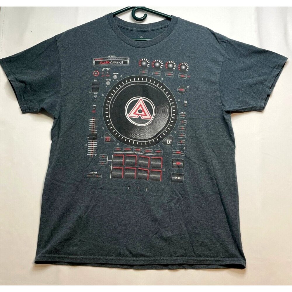 Audio Council shirt mens large short sleeve gray